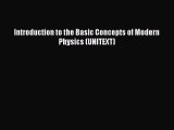 Read Books Introduction to the Basic Concepts of Modern Physics (UNITEXT) ebook textbooks