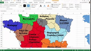 Excel - Comment créer une carte de France avec l'outil Forme