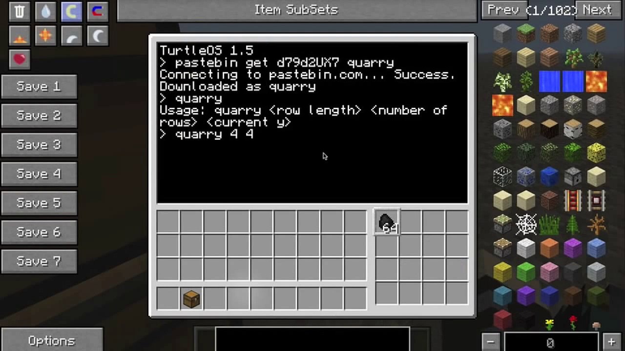 Minecraft Computercraft: Efficient Turtle Quarry