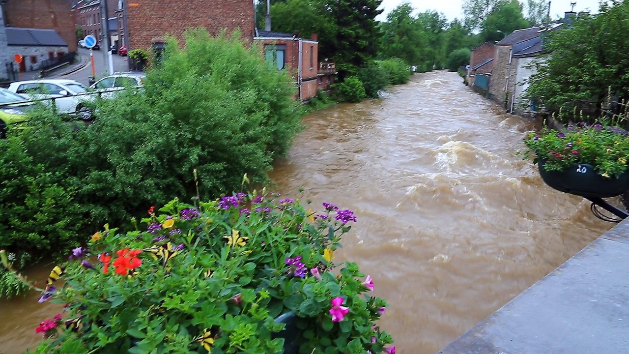 Inondations: la Wame en furie à Jemelle 1
