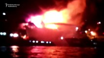 Oil Rig Fire in Caspian Sea