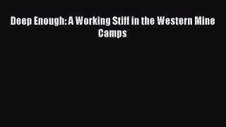 Enjoyed read Deep Enough: A Working Stiff in the Western Mine Camps