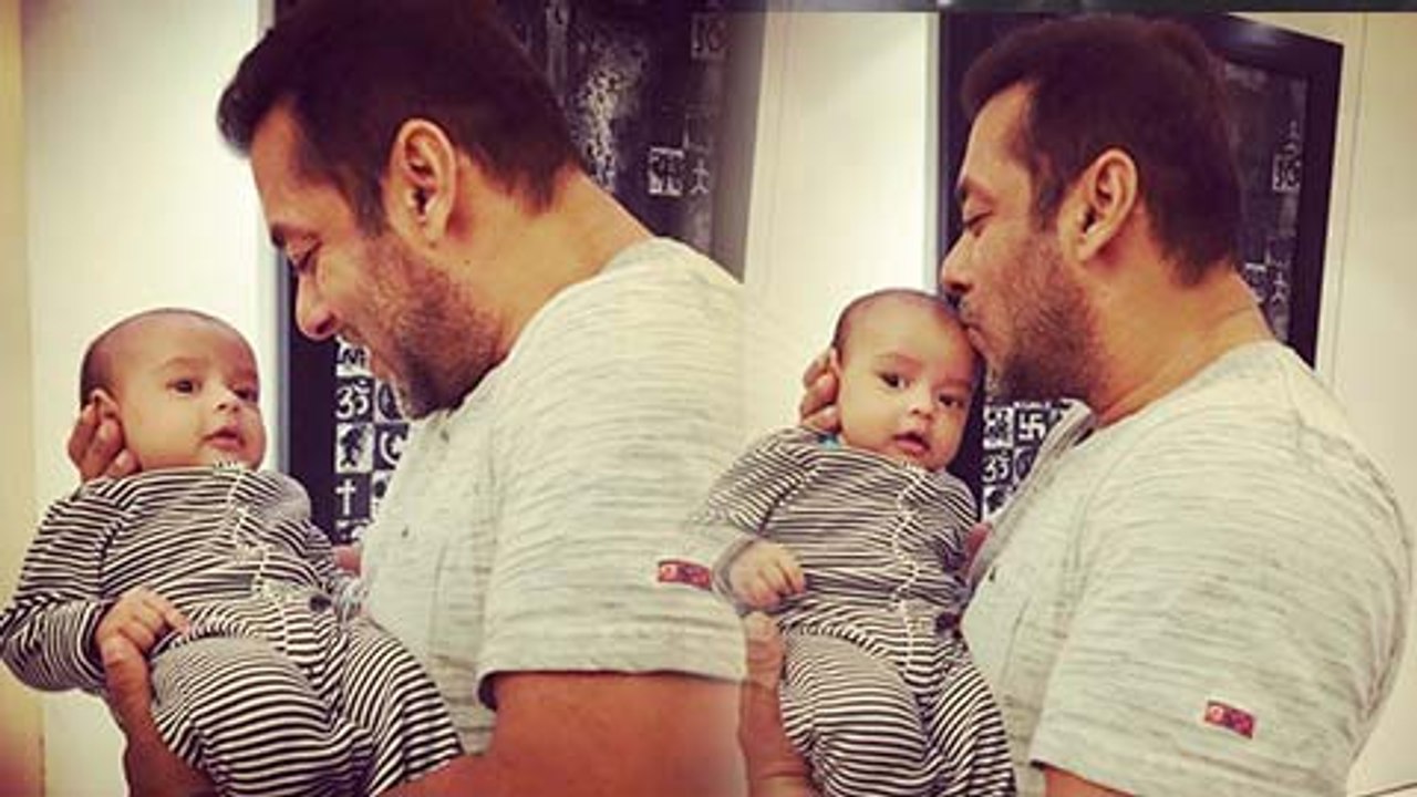Salman Khan Pampers Nephew Ahil, Kisses Him