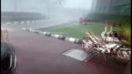 Hail and thunder strikes Klang Valley