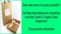 Set Bacchette Bastoncini chopsticks cucchiaio Sushi 5 Coppie Cinesi Giapponesi