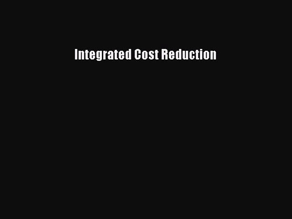 READbookIntegrated Cost ReductionBOOKONLINE