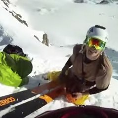Skier survives unbelievable fall