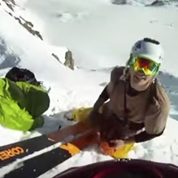 Skier survives unbelievable fall