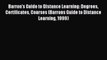 read here Barron's Guide to Distance Learning: Degrees Certificates Courses (Barrons Guide