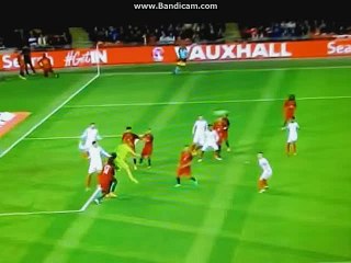 Goal Chris Smalling England 1 - 0 Portugal