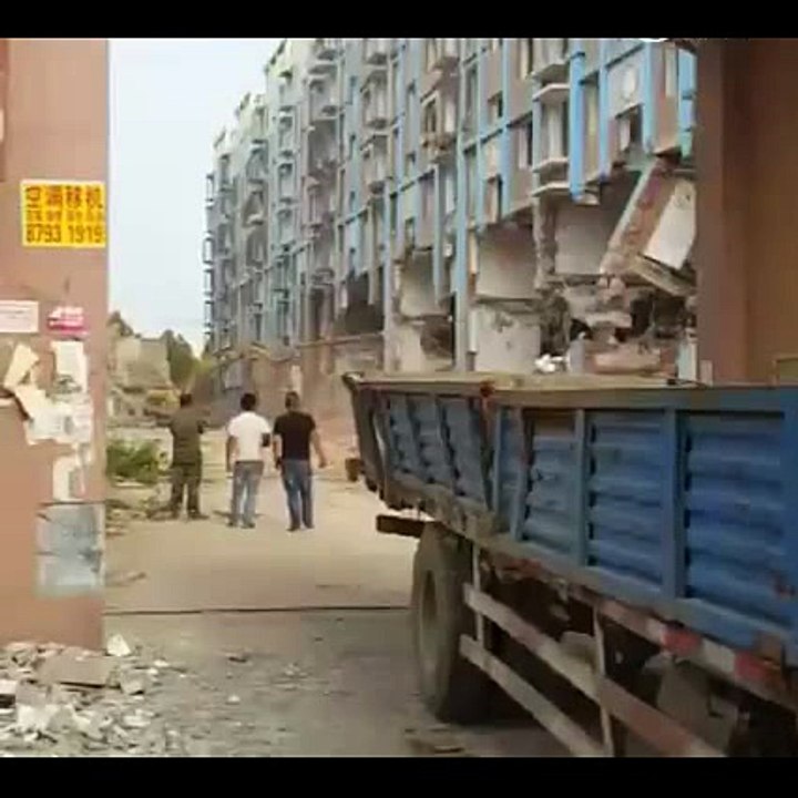 Building demolition in China gone wrong
