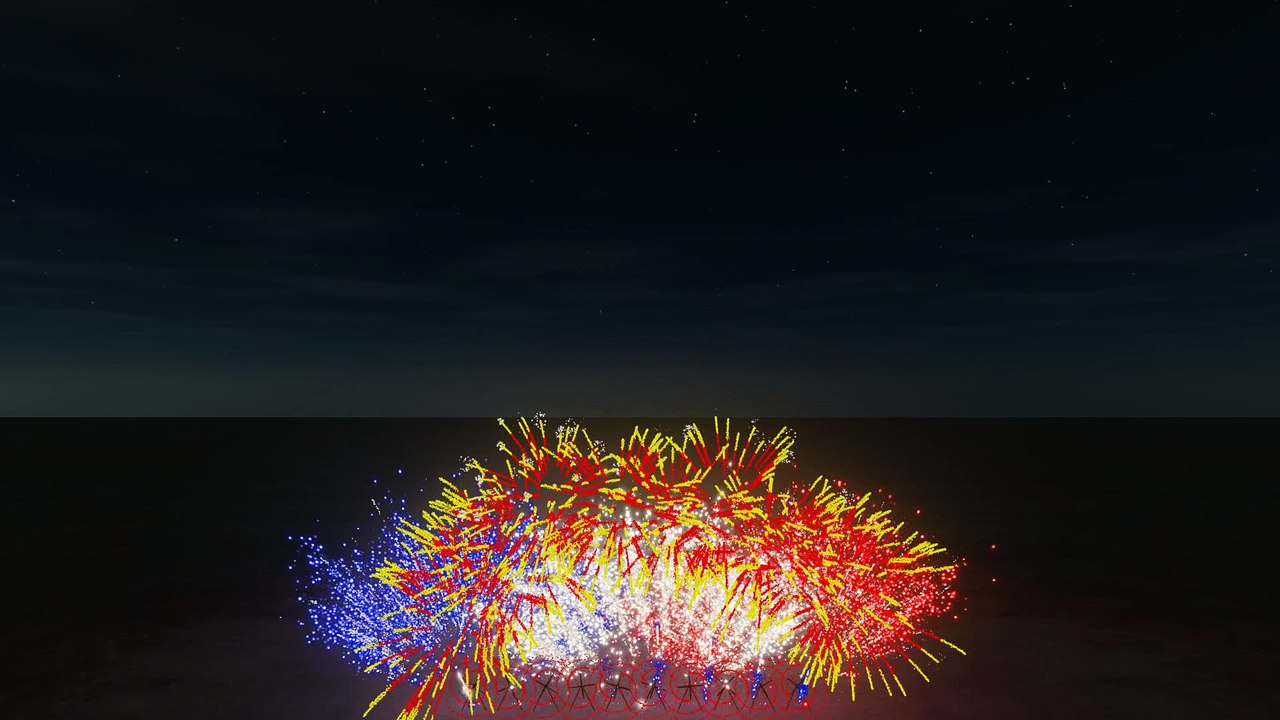Fireworks Simulation - Cancan (from "Orphée aux enfers" - J.Offenbach)