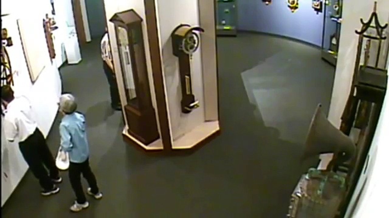 RAW Man ignores museum rules touches priceless Clock who falls from wall and smashes