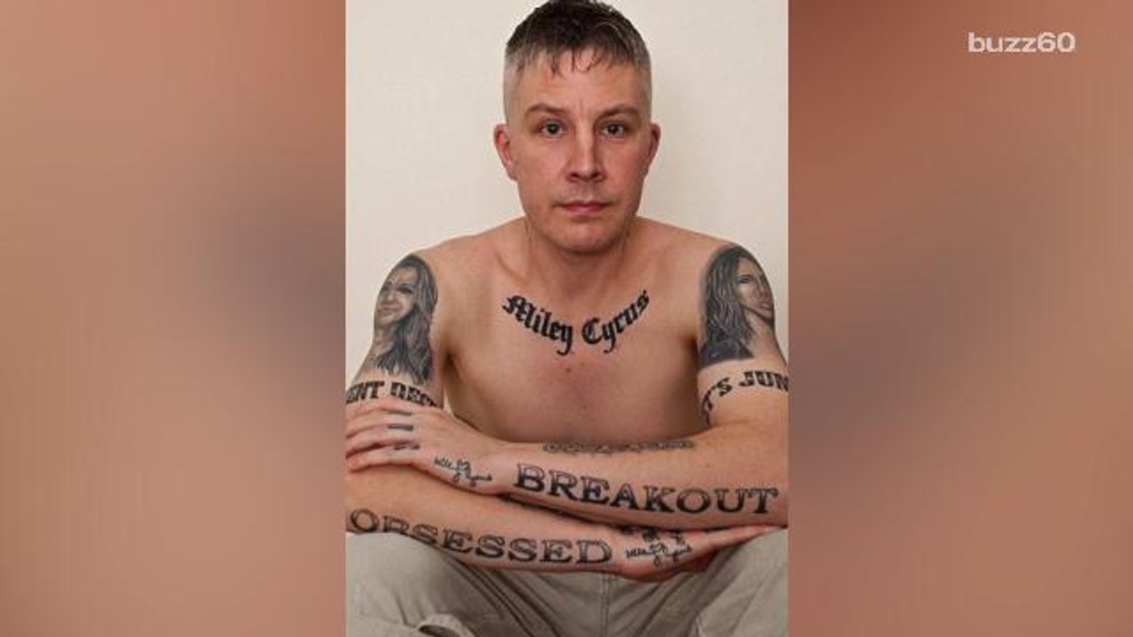 Man with 29 Miley Cyrus Tattoos Says They're Ruining His Love Life