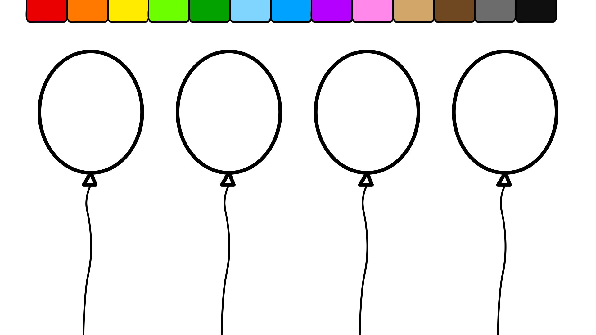 Learn Colors For Kids And Color This Fun Balloon Coloring Page Video Dailymotion