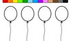 Learn Colors for Kids and Color this fun Balloon coloring page