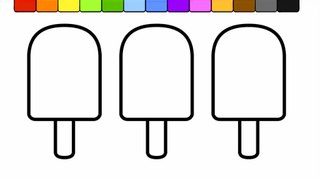 Learn Colours for Kids with this Popsicle Coloring Page Space Rainbow