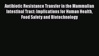 Read Antibiotic Resistance Transfer in the Mammalian Intestinal Tract: Implications for Human