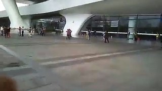 Free time dancing at China Railway Station (1)