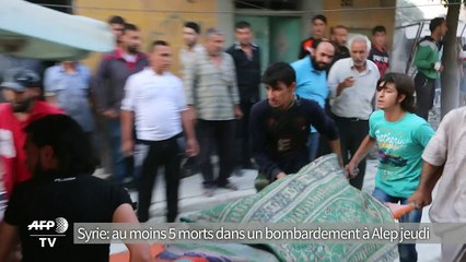 Syrie: au moins 5 morts dans un bombardement à Alep jeudi