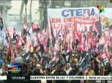 Sindicatos argentinos marchan contra las políticas de Macri