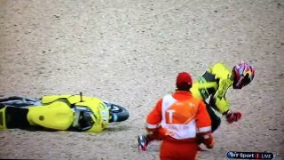 Luis Salom overemotional after crashing out at Moto2 race in Brno 2014