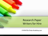 Research Paper Writers for Hire