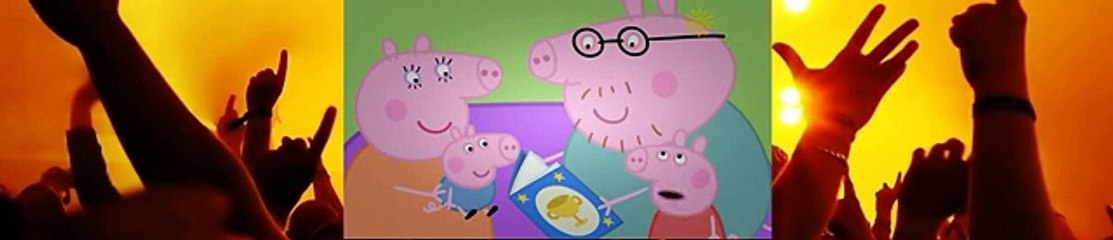 Peppa Pig. Champion Daddy Pig. Mummy Pig and Daddy Pig and George Pig