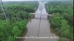 Drone Video Shows Cars Submerged on Flooded French Motorway