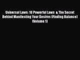 [Read] Universal Laws: 18 Powerful Laws  & The Secret Behind Manifesting Your Desires (Finding