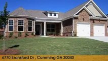 Home For Sale: 6770 Bransford Dr  Cumming, Georgia 30040