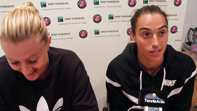 Roland-Garros 2016 - Caroline Garcia et Kristina Mladenovic : C'est historique d'être en finale à Roland-Garros