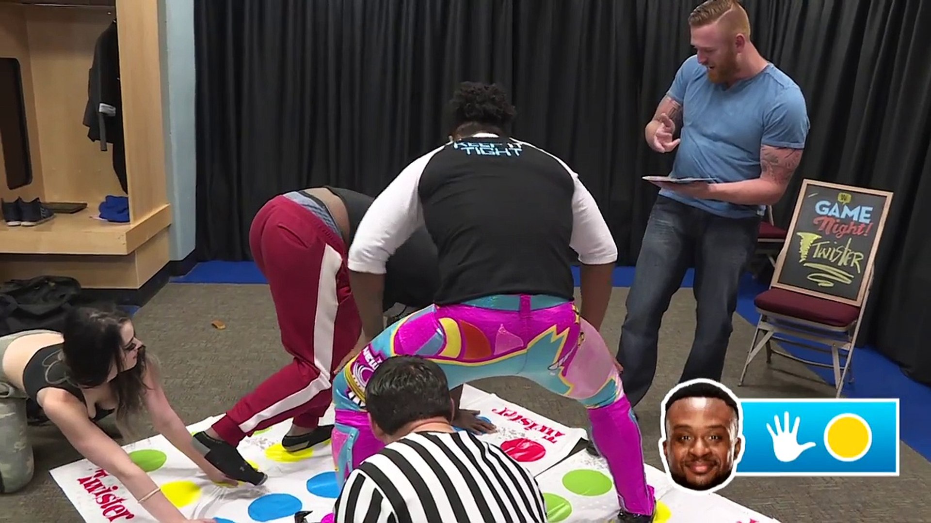 ⁣WWE Superstars play Twister: WWE Game Night