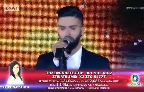 Χ FACTOR GREECE 2016 - LIVE SHOW THREE - ΑΝΔΡΕΑΣ ΛΕΟΝΤΑΣ
