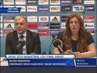 Zeljko Obradovic'in Basın Toplantısı l Anadolu Efes 85-87 Fenerbahçe
