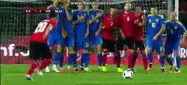 Lorik Cana Hits The Post - Albania 1-2 Ukraine - 03.06.2016