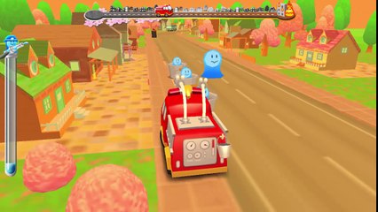 Пожарная машина мультфильм.Пожарная машина Чоко тушит пожар.Мистер огонь поджег здание.