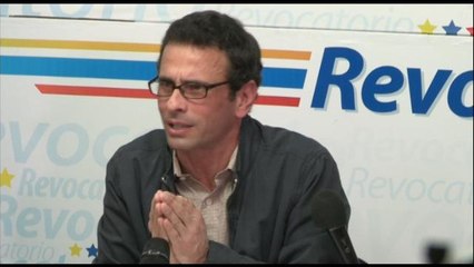 Capriles a  Zapatero: "no habrá diálogo sin revocatorio"