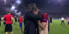 Zidane and Cristiano Ronaldo celebrate after Winning Champions League 2016 VS Atlético Madrid