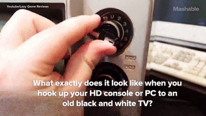 Playing HDMI games on an old black-and-white TV isn't half-bad