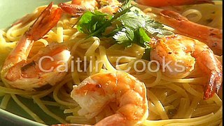 Shrimp with White Wine and Linguini