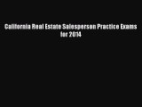 READbookCalifornia Real Estate Salesperson Practice Exams for 2014READONLINE