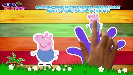 Peppa Pig Sticker Finger Family Nursery Rymes By Sticker Song