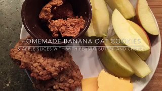 Snack Ideas by Frances- Episode 2// Homemade Banana Oat Cookies & Apples slices