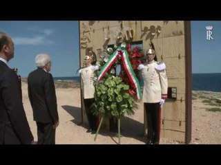 Lampedusa - Mattarella alla Porta d'Europa (03.06.16)