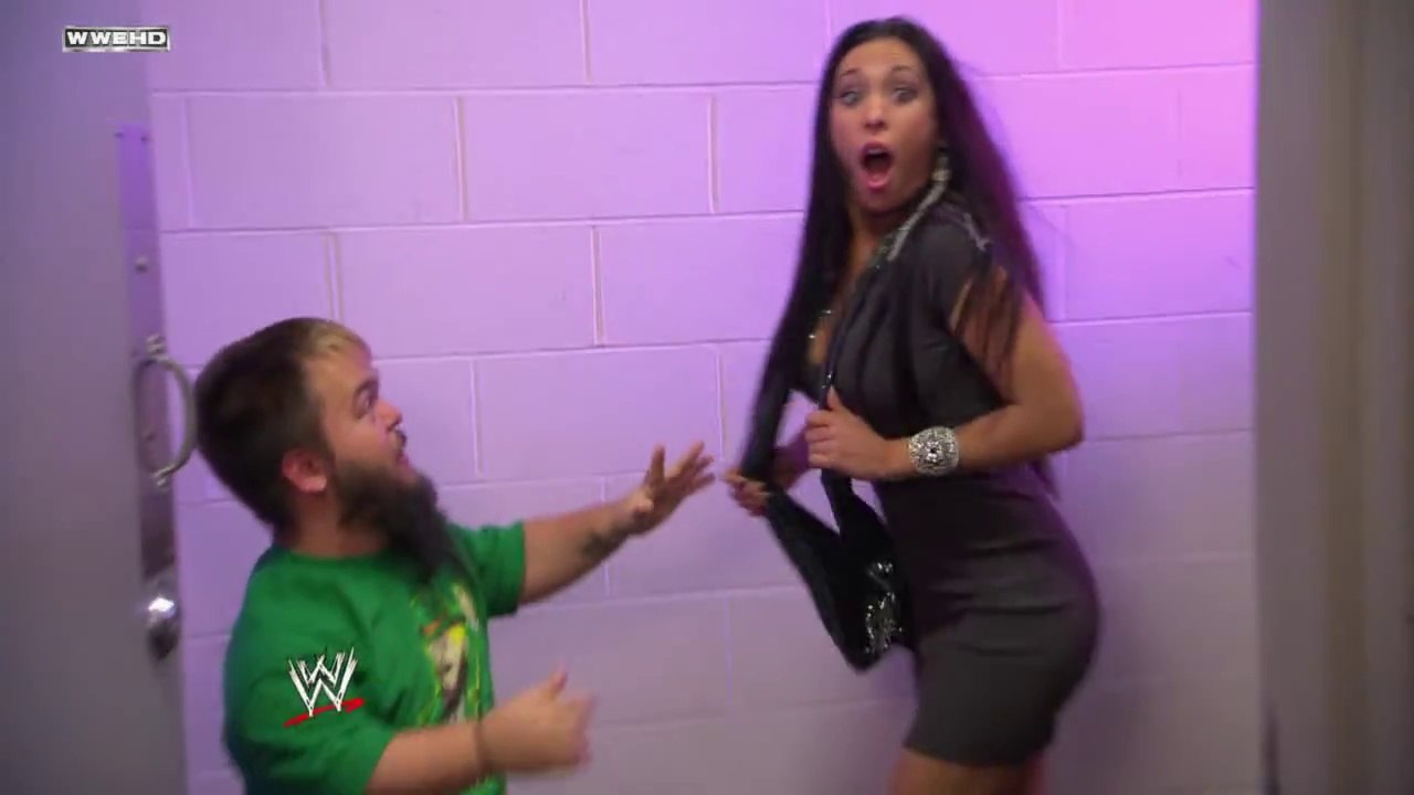 WWE NXT A.J. and Primo catch Maxine kissing Hornswoggle YouTube