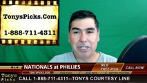 Washington Nationals vs. Philadelphia Phillies Pick Prediction MLB Baseball Odds Preview 5-31-2016