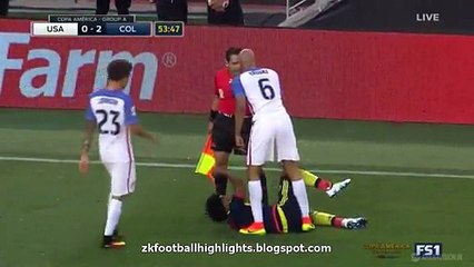 Juan Cuadrado Horror Injury HD - USA 0-2 Colombia 04.06.2016 HD