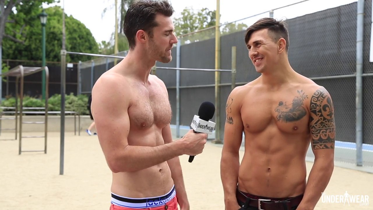 Shirtless Parkour Athletes Answer Boxers or Briefs In Los Angeles