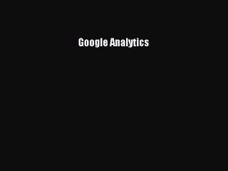 Download Google Analytics Ebook Free